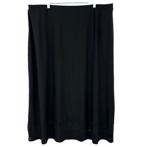 Original Antthony Maxi Skirt Plus‎ Size 3X Stretch Knit Elastic Waist Black